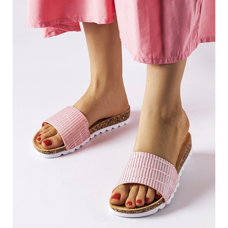 Rosa glänzende Issiglio-Flip-Flops 1