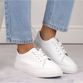 Sergio Leone W SK430 Lederschuhe, weiß 2