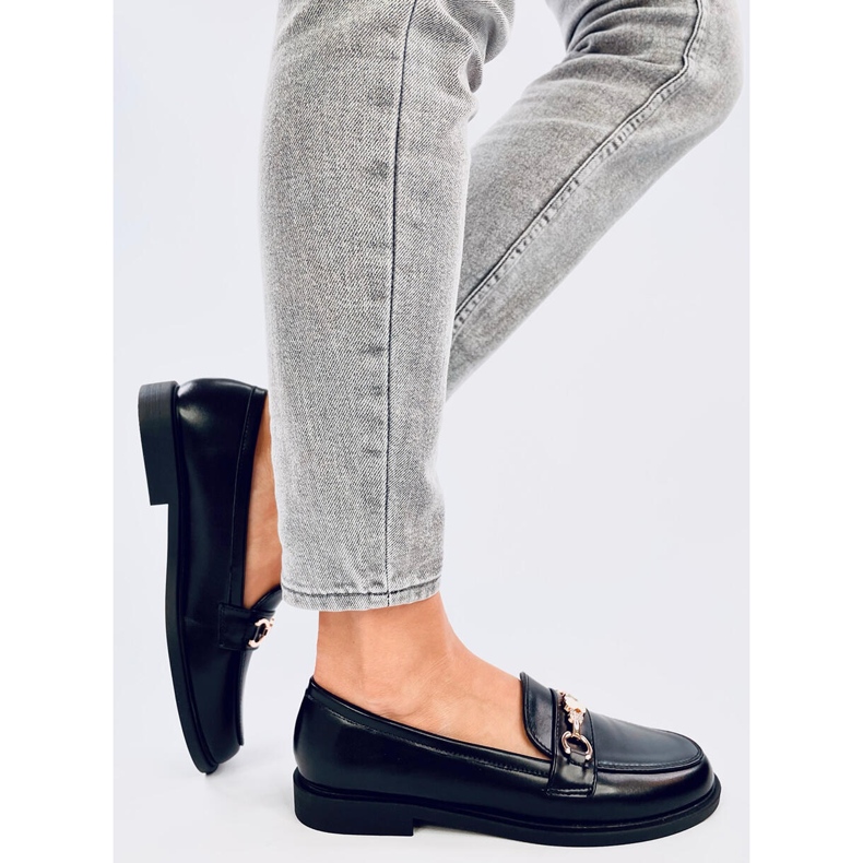 Gracess Schwarze Teddybär-Mokassins 2