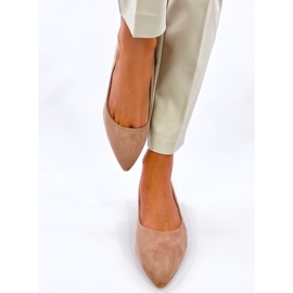 Marani Khaki-Pumps mit niedrigem Absatz beige 1
