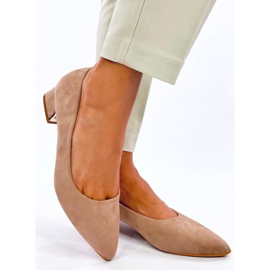 Marani Khaki-Pumps mit niedrigem Absatz beige 2