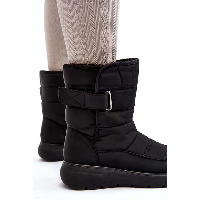 J. Star Isolierte Schneestiefel mit Klettverschluss für Damen in Schwarz von Jawora 3