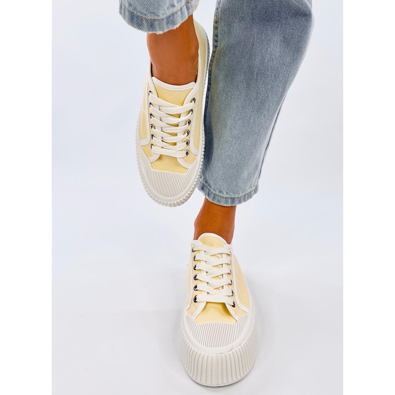 Dors Gelbe Plateau-Sneaker für Damen 1