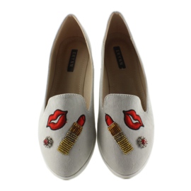 Ballerinas herrschaftlich mit Flicken 333-18 grau 1