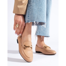 Mokassins Beige Schuhe braun 1