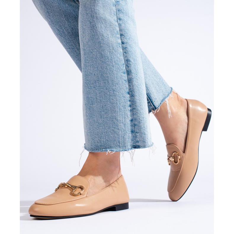 Mokassins Beige Schuhe braun 2