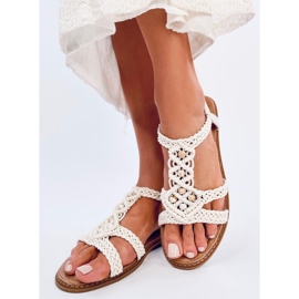 Ashes Beige Boho-String-Sandalen 1