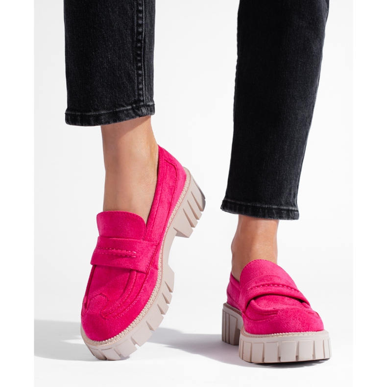 Rosa Wildlederschuhe für Damen 2