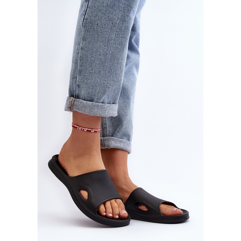 Klassische schwarze Juniria-Flip-Flops für Damen 1