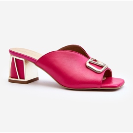 Elegante Damen-Flip-Flops mit hohem Absatz Laura Messi 2771 Fuchsia rosa 2