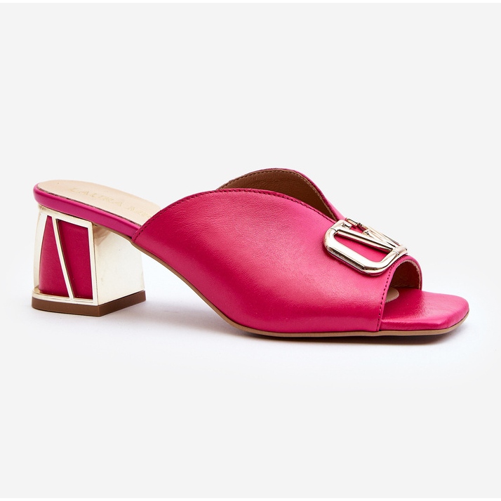 Elegante Damen-Flip-Flops mit hohem Absatz Laura Messi 2771 Fuchsia rosa 2