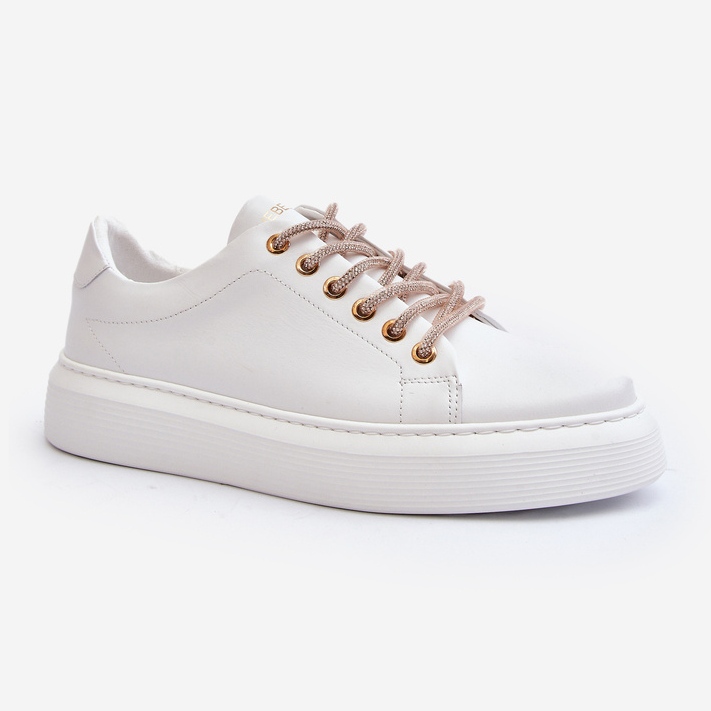 Damen-Sportschuhe aus Leder CheBello 4362 Weiß 2