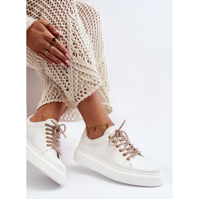 Damen-Sportschuhe aus Leder CheBello 4362 Weiß 1