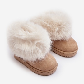 Isolierte Schneestiefel für Kinder mit Fell, Beige Nohie 2