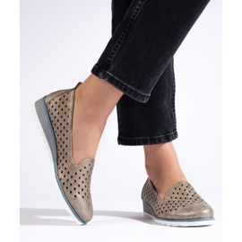 Durchbrochene Goldherren für Damen von Daszyński golden 2