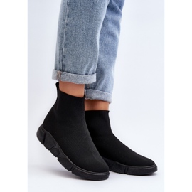 Damen-Sportschuhe mit Socke Schwarz Zirila 2