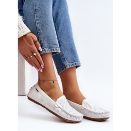 Durchbrochene Mokassins für Damen, Weiß, Rasirna 2