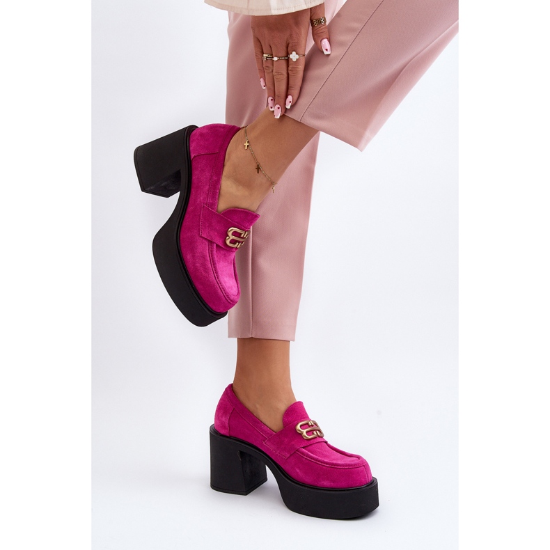 Zazoo 20170 Damen-Wildlederschuhe mit hohem Absatz, Fuchsia rosa 1
