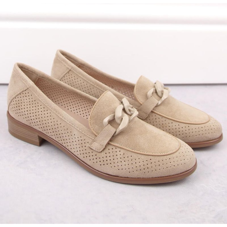 Potocki W WOL211B durchbrochene Wildlederschuhe, beige 2