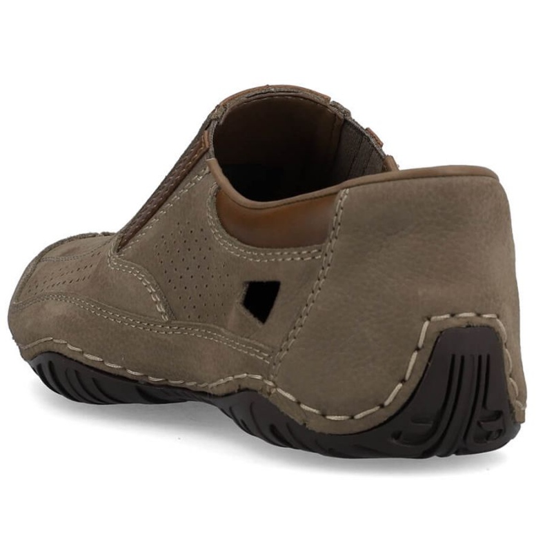 Rieker M RKR580 durchbrochene braune Lederschuhe 2