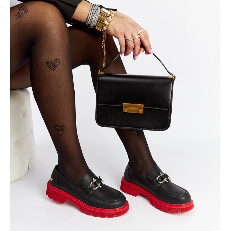 Schwarze Ledermokassins Goe LL2N4040 1