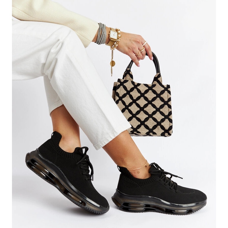 Schwarze Plateau-Sneaker Goe JJ2N4080 1