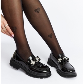 Schwarze Lackleder-Mokassins Goe NN2N4200 1