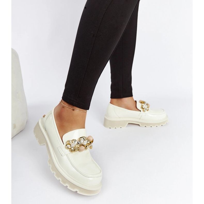 Beige Lackleder-Mokassins Goe NN2N4202 2