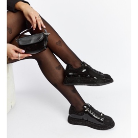 Goe NN2N4010 schwarze Sneakers mit Strasssteinen 1