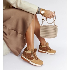 Braune Knoxville-Sneaker mit Keilabsatz 1