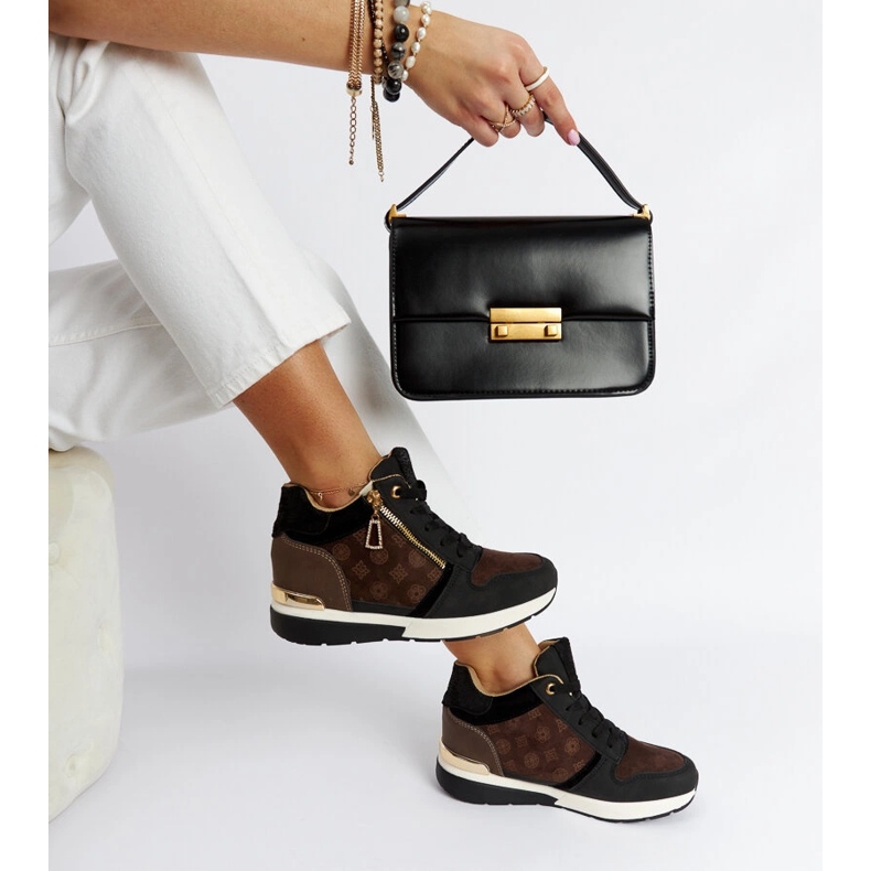 Schwarze Knoxville-Sneaker mit Keilabsatz 1