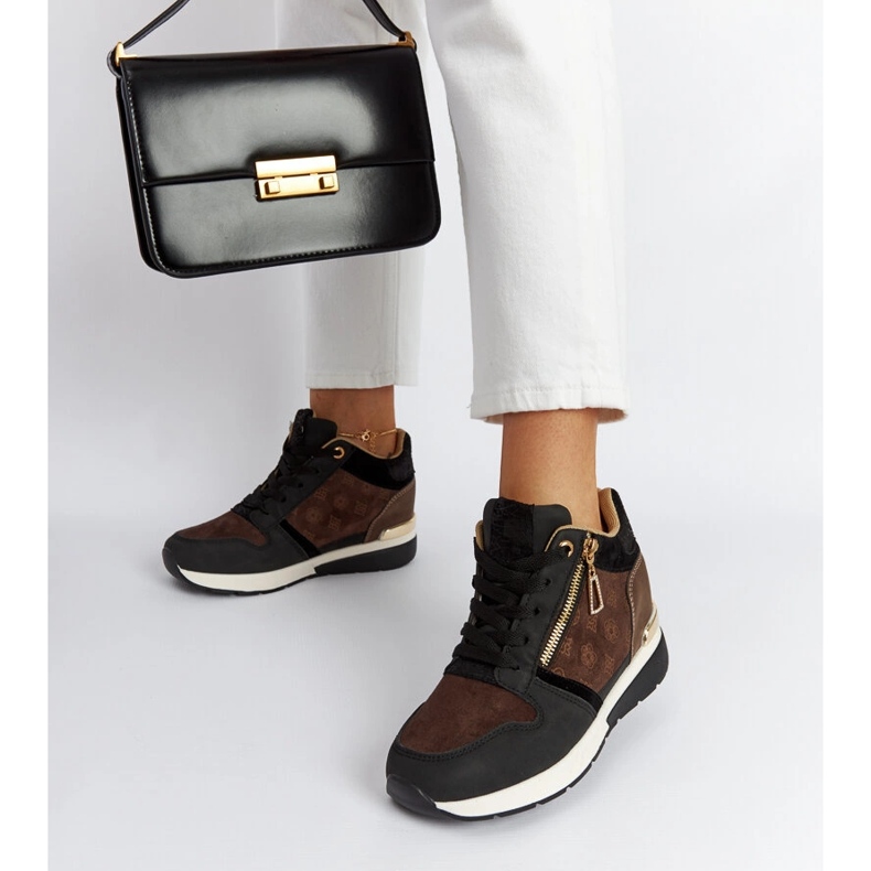 Schwarze Knoxville-Sneaker mit Keilabsatz 2