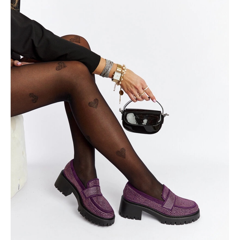 Lila Loafer mit massivem Absatz von Parent 2