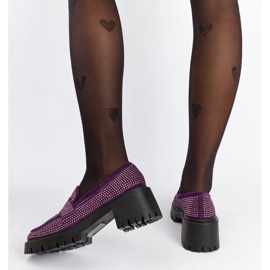 Lila Loafer mit massivem Absatz von Parent violett 4
