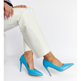 Blaue Tenmile-Pumps mit hohem Absatz 1