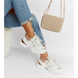 Massive weiße Sneakers mit Euclid-Strasssteinen 1