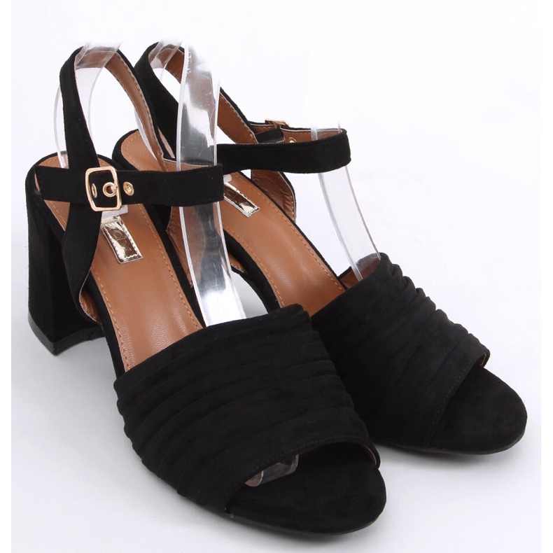 Marika Schwarze Sandaletten mit hohen Absätzen 1