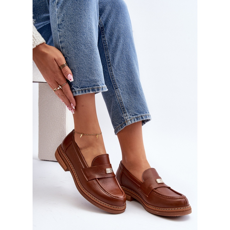 Zazoo 20165 Damen-Ledermokassins, Braun 2