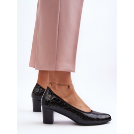 Vinceza Lackpumps mit schwarzer Zinnia-Prägung 5