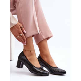 Vinceza Lackpumps mit schwarzer Zinnia-Prägung 7