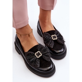 Damen-Mokassins aus Lackleder mit Schleife Laura Messi 2786 Schwarz 11