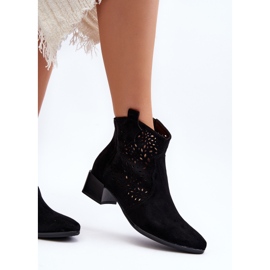 Vinceza Durchbrochene Damenstiefel Schwarz Madalina 1