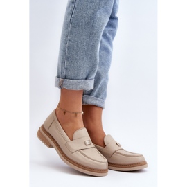 Zazoo 20165 Damen-Ledermokassins, Beige 3