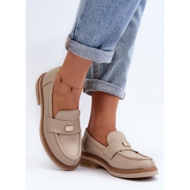 Zazoo 20165 Damen-Ledermokassins, Beige 4
