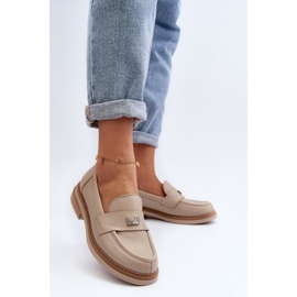 Zazoo 20165 Damen-Ledermokassins, Beige 5