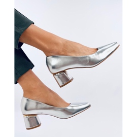 Shers Silver High-Heel-Pumps silber- 1