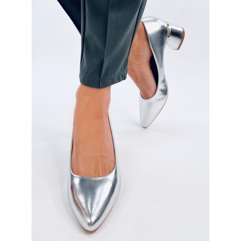 Shers Silver High-Heel-Pumps silber- 2