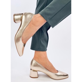 Shers Gold-Pumps mit hohen Absätzen golden 2