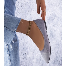 Graue Lack-Ballerinas von Thibault 1