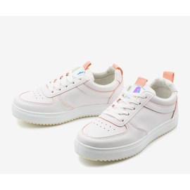 Weiße Sneaker mit rosa Einsätzen KK-203 2